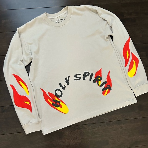 Sunday Service Kanye West Holy Spirit Tee ShirtLong Sleeve Size M